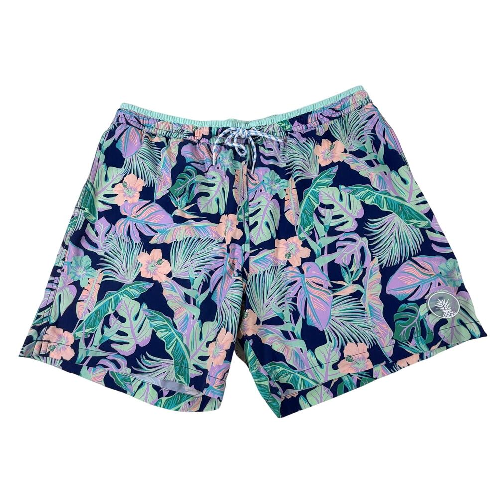 Chubbies 5.5” Tropic Classic Mesh Lined Stretch Swim Trunks Blue Men Sz XL